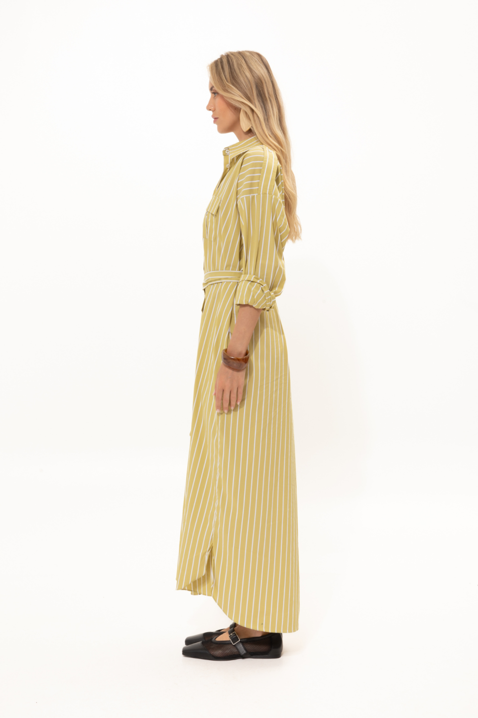 【関税込み】PHILOSOPHY CHEMISIER DRESS Lime Chemisier Dress | Vassia Kostara